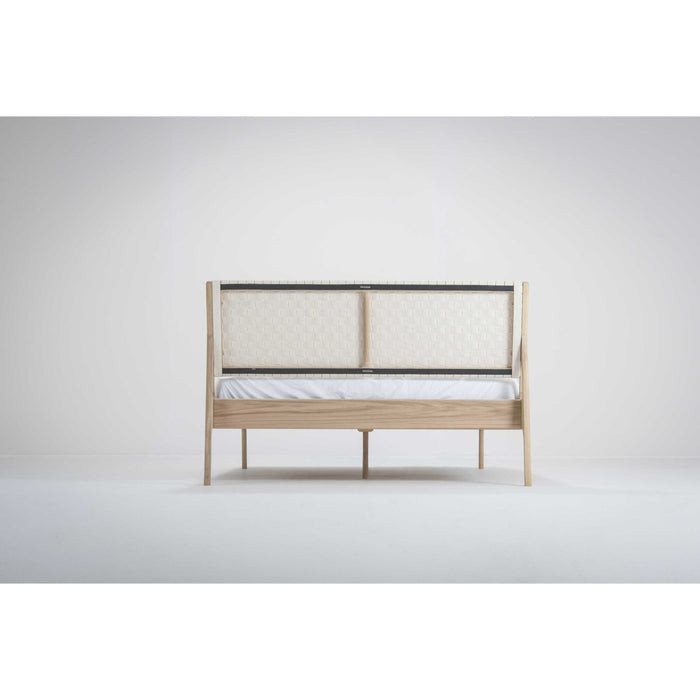 Fawn bed 140x200 whitewash cotton webbing black