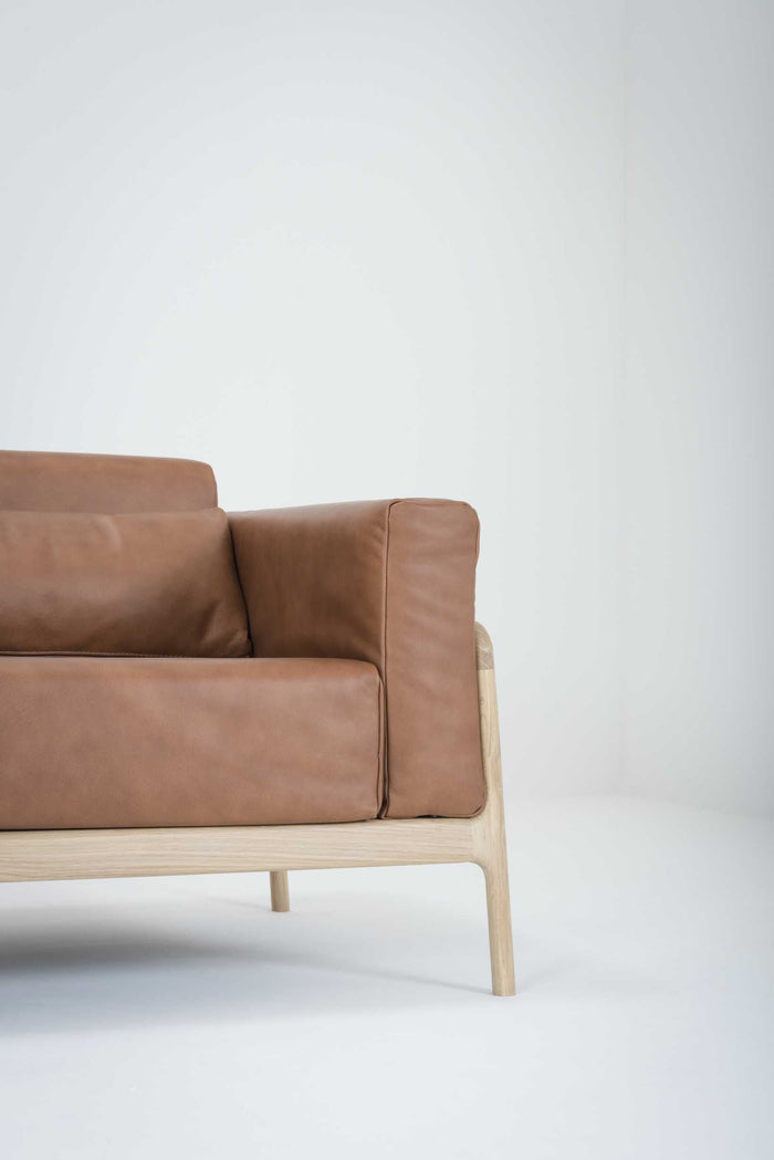 Fawn sofa 2-zits whitewash Dakar Leather Grey