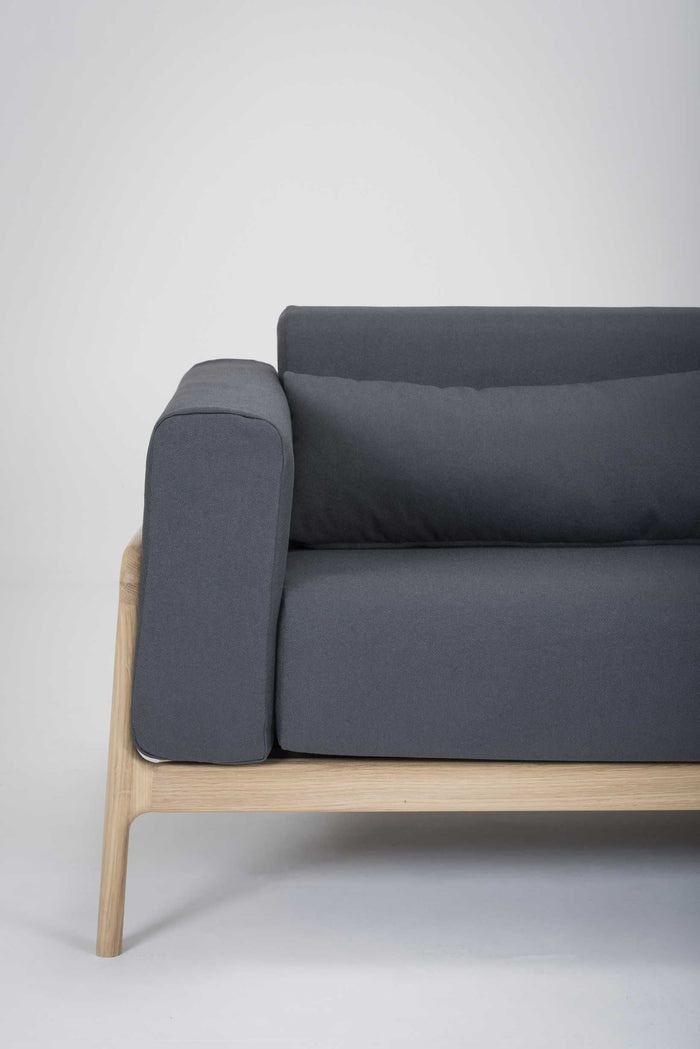 Fawn sofa 2-zits whitewash Dakar Leather Grey