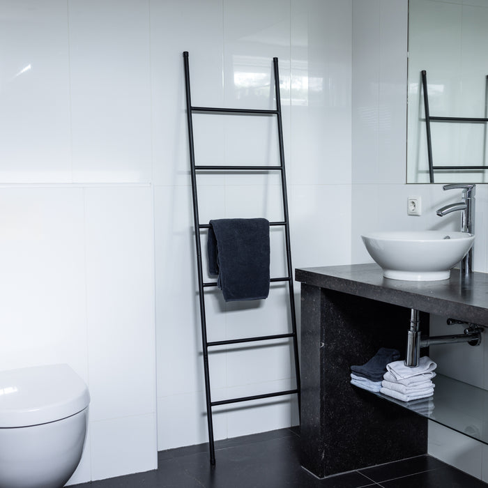 QUVIO Decoratieve ladder - 171 x 41,5 cm - Ijzer - Zwart