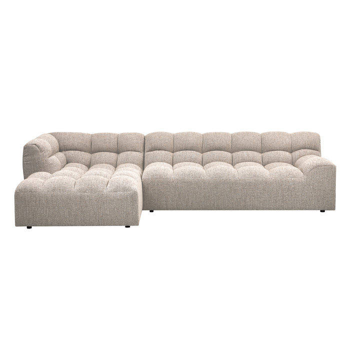 WOOOD Allure Chaise Longue Bank Links - Polyester - Naturel-79x324x165