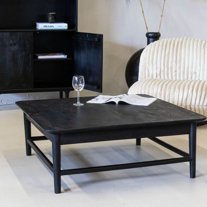 Giga Meubel - Salontafel Zwart 100cm - Mangohout - Tafel Lana