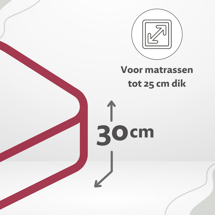 Ten Cate Katoensatijnen Hoeslaken - 160x200 - Rood