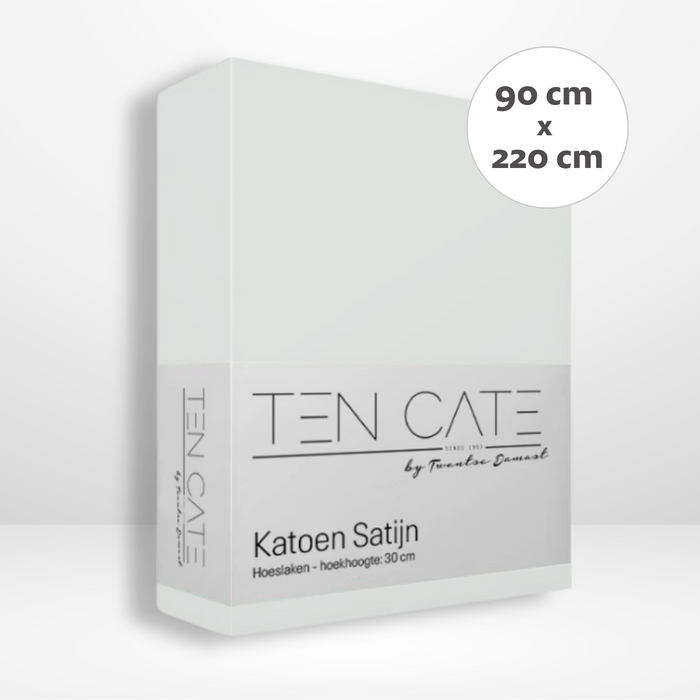Ten Cate Katoensatijnen Hoeslaken - 90x220 - Naturel