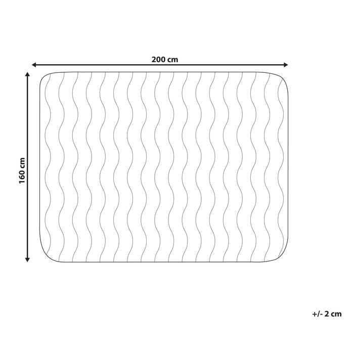 Beliani - RUEN - Matrasbeschermer - Wit - 160 x 200 cm - Microvezel