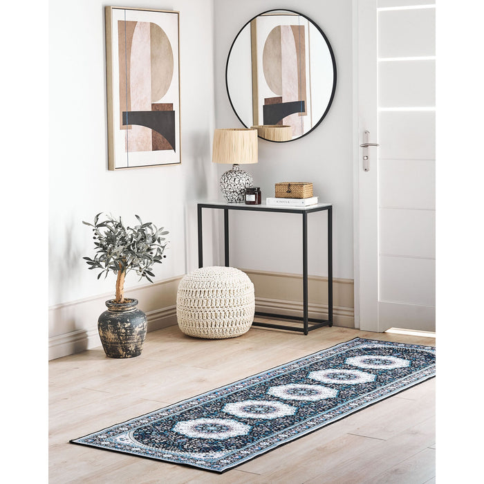 Beliani - GEDIZ - Loper tapijt - Blauw - 80 x 240 cm - Polyester