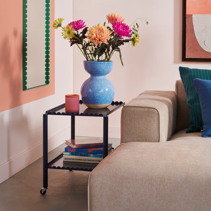 HAY Arcs Trolley Low Bijzettafel - Steel Blue