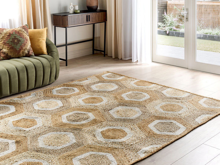 Beliani - BASOREN - Laagpolig vloerkleed - Beige - 200 x 300 cm - Jute