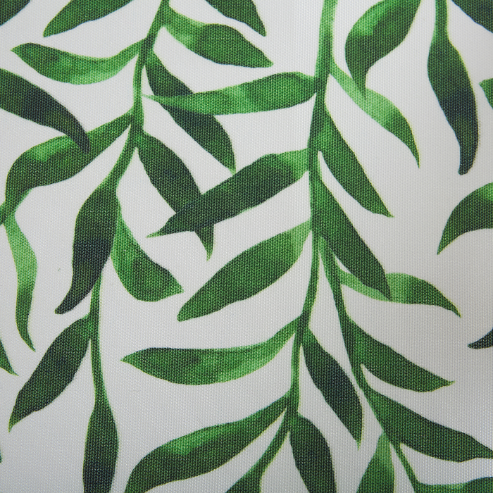 Beliani-ANZIO -Strandstoel set van 2-Donkerhout|Groen|Wit-Polyester