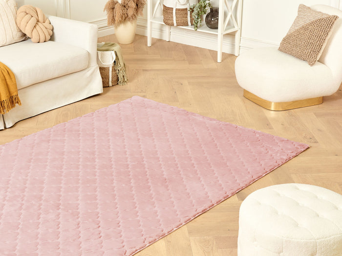Beliani - GHARO - Shaggy vloerkleed - Roze - 160 x 230 cm - Polyester
