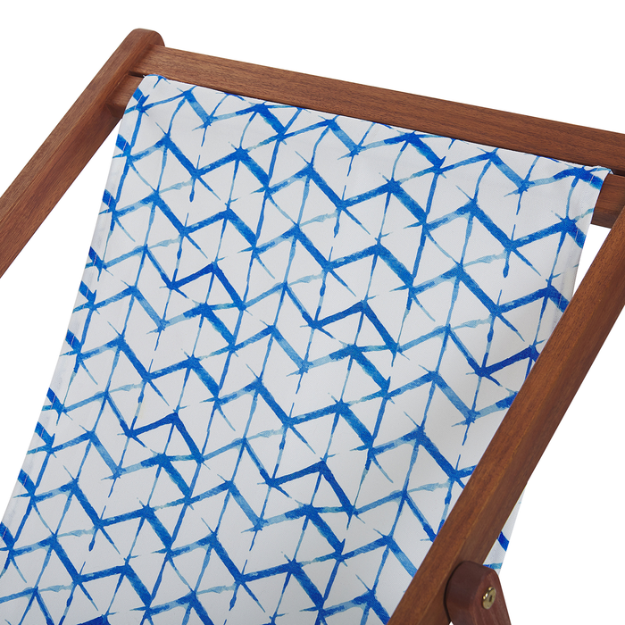 Beliani - ANZIO|AVELLINO - Ligstoel doek set van 2 - Blauw - Polyester