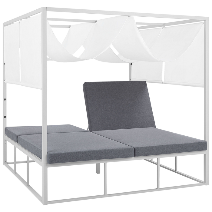 Beliani - PALLANZA - Zonne-eiland - Wit - Aluminium