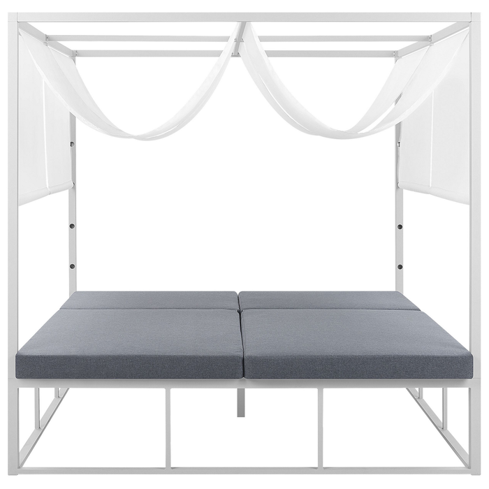 Beliani - PALLANZA - Zonne-eiland - Wit - Aluminium