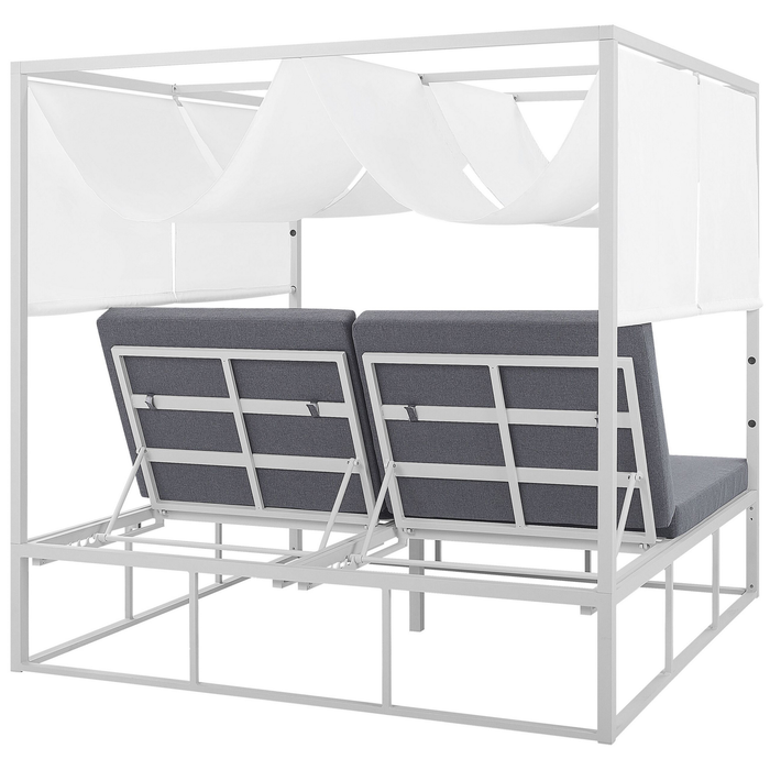 Beliani - PALLANZA - Zonne-eiland - Wit - Aluminium