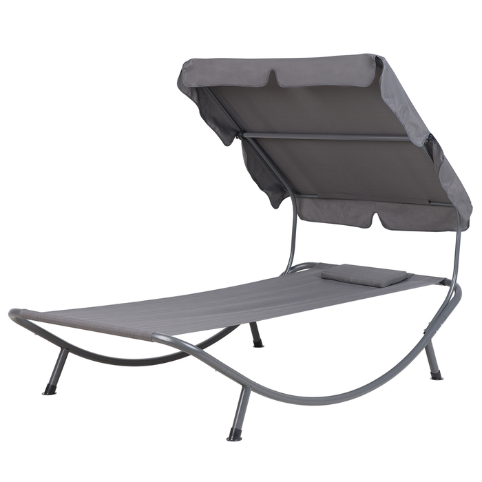 Beliani - TERNO - Strandstoel - Grijs - Polyester