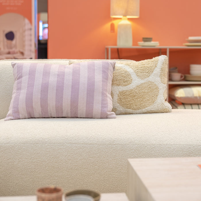 by fonQ Soft Ottomane Bank Rechts - Bouclé - Crème