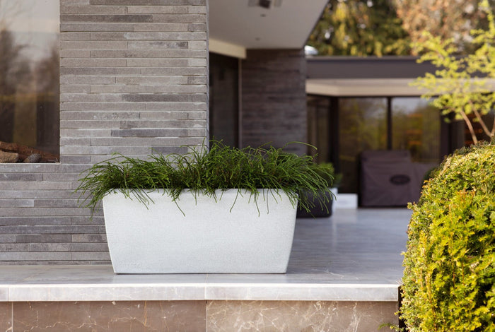 Capi Europe Bloembak rechthoek Arc Granite - 60x35x40 - Zwart