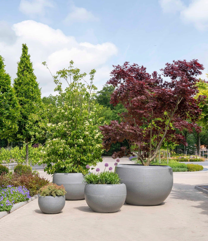 Capi Europe Vaas bol Granite - 132x90 - Antraciet