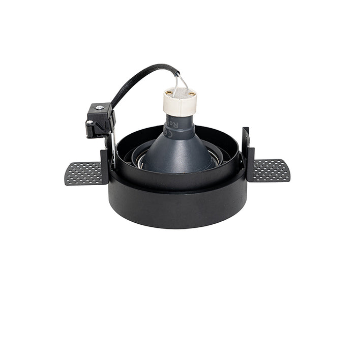 QAZQA Moderne inbouwspot zwart GU10 AR70 rond trimless - Oneon