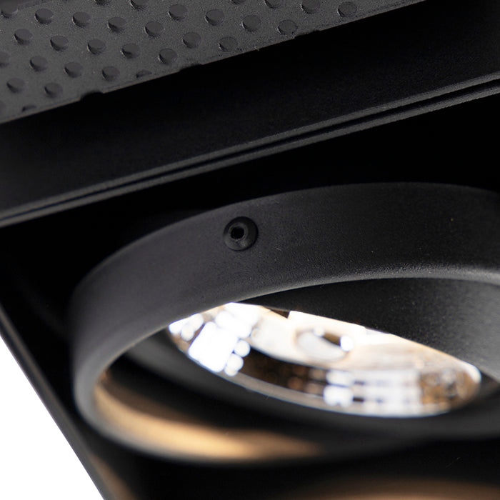 QAZQA Inbouwspot zwart GU10 AR70 trimless - Oneon