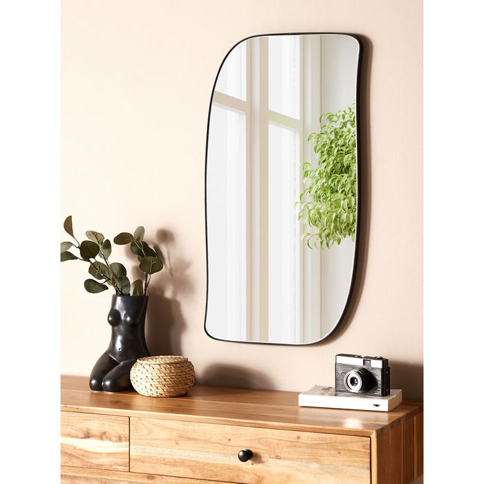 Beliani - MONTCLUS - Wandspiegel - Zwart - Metaal