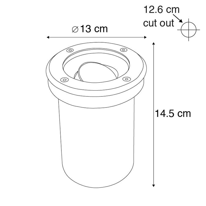 QAZQA Set van 6 smart buiten grondspot verstelbaar incl. Wifi GU10 -