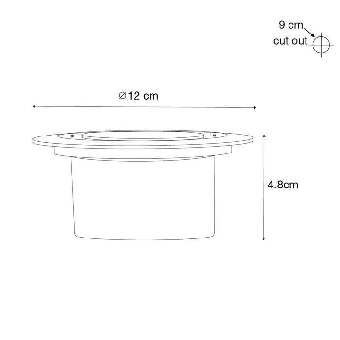 QAZQA Set van 6 grondspots zwart incl. LED IP65 Solar - Terry