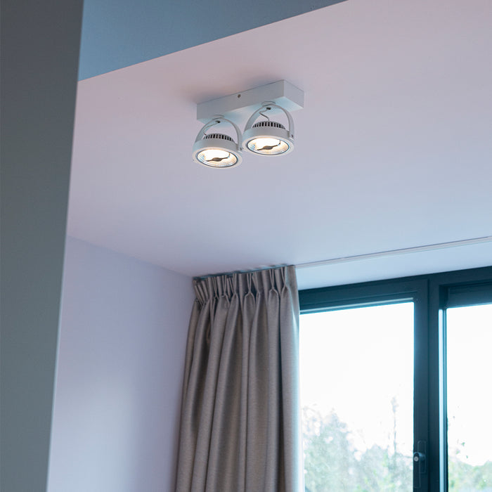 QAZQA Design spot wit verstelbaar 2-lichts - Go