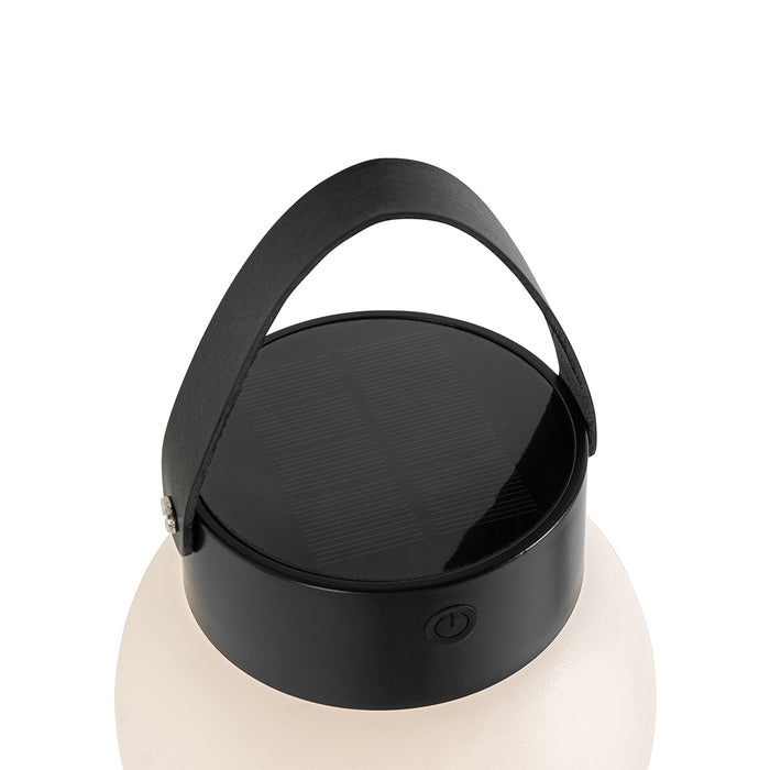 QAZQA Buiten hanglamp zwart incl. LED 3-staps dimbaar solar -