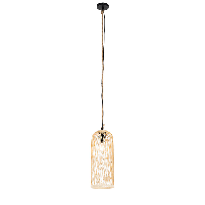 QAZQA Landelijke buiten hanglamp rotan 25 cm - Calamus