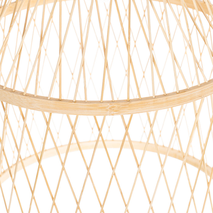 QAZQA Landelijke buiten hanglamp rotan 40x55 cm - Calamus