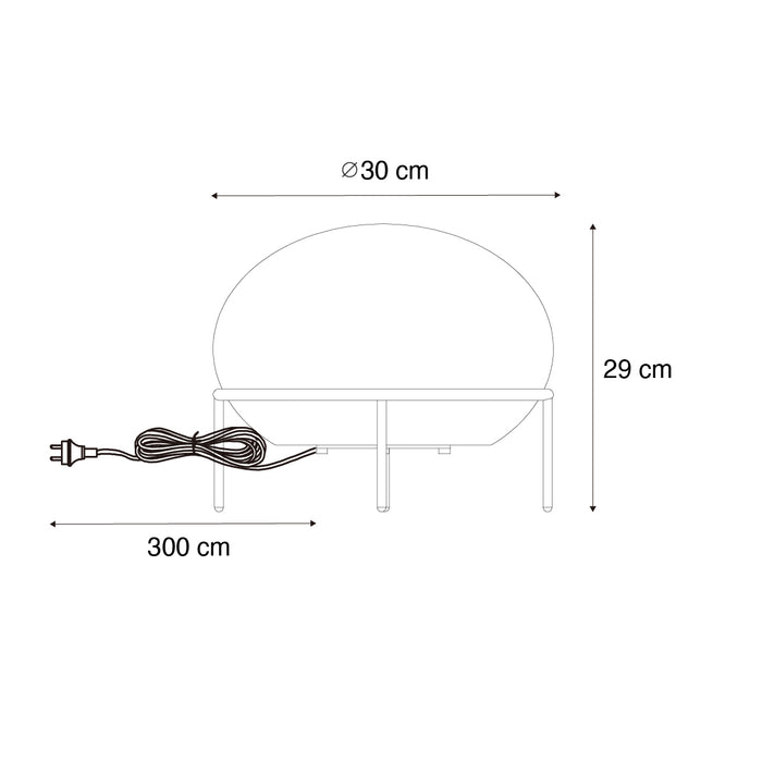 QAZQA Design buiten tafellamp zwart - Jannie