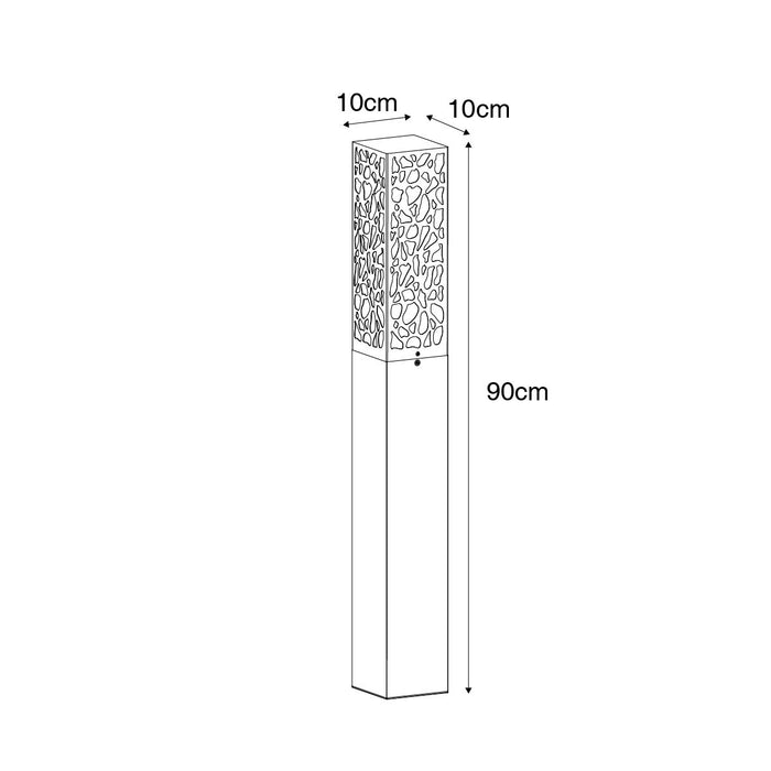 QAZQA Modern buiten paaltje zwart 90 cm IP44 - Nicole