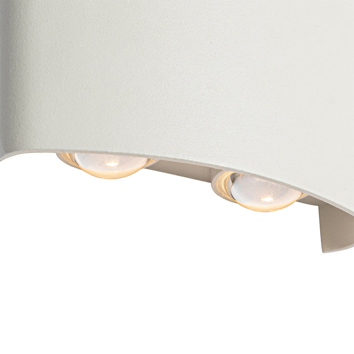 QAZQA Buiten wandlamp wit incl. LED 4-lichts IP54 - Silly