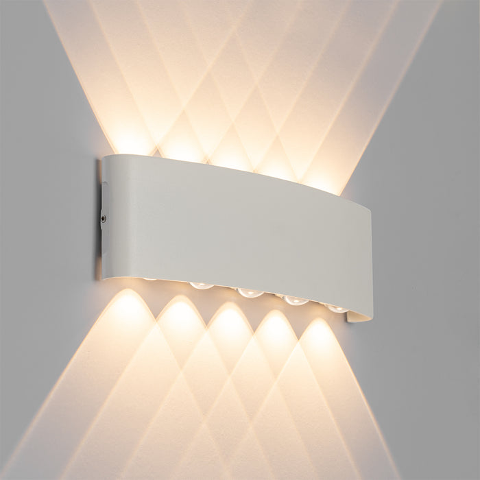 QAZQA Buiten wandlamp wit incl. LED 10-lichts IP54 - Silly