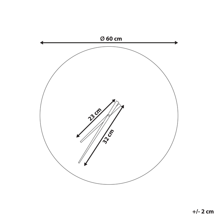 Beliani - CABIC - Wandklok - Lichthout - MDF