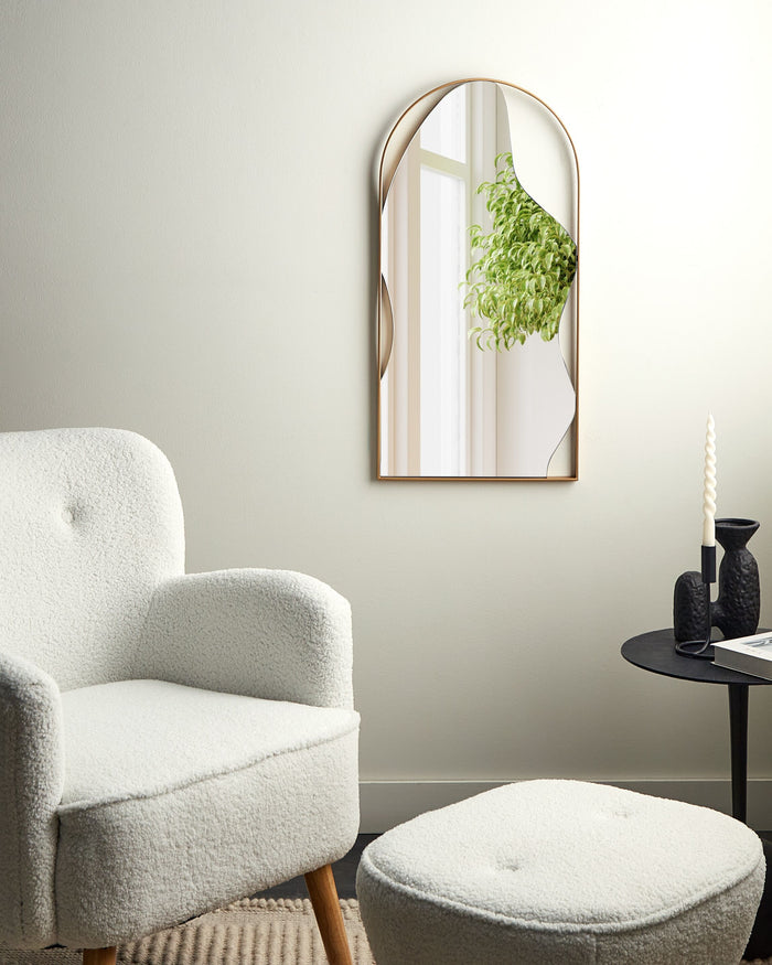 Beliani - COLOMBIER - Wandspiegel - Goud - Metaal