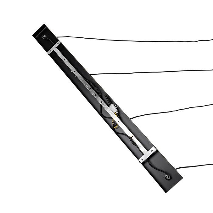 QAZQA Design hanglamp zwart met goud en smoke glas 4-lichts - Kyan