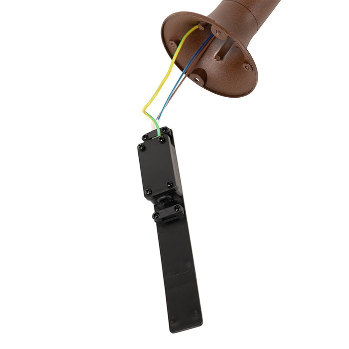 QAZQA Modern buiten paaltje roestbruin 30 cm IP44 verstelbaar - Ciara