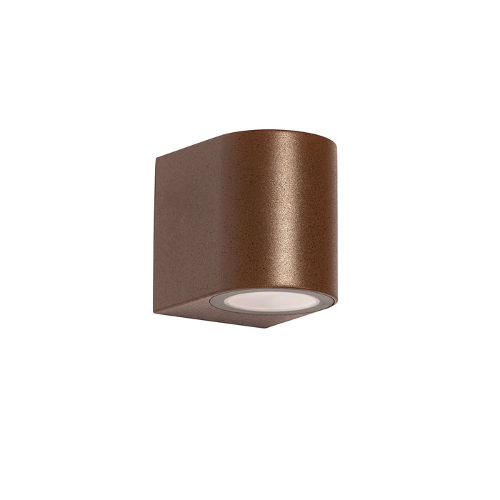 QAZQA Moderne buiten wandlamp roestbruin kunststof ovaal - Baleno