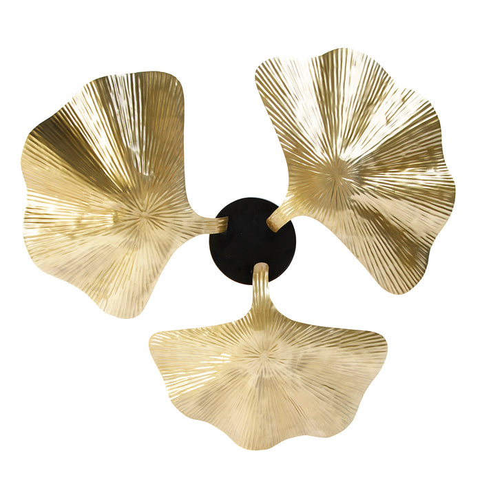 QAZQA Oosterse plafondlamp messing met zwart 3-lichts - Louka