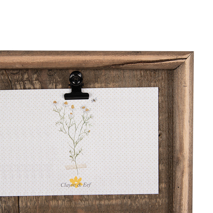 Clayre & Eef Fotolijst 20x3x30 cm Bruin Hout Rechthoek Fotohouder