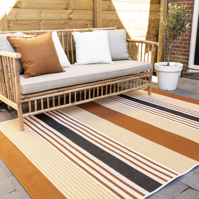 Buitenkleed Nariox donkerbruin|lichtbruin|zwart - 200 x 290 cm (L)