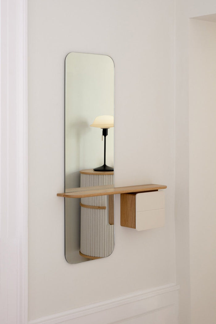 Umage One More Look Wandspiegel met Plank - Pearl White