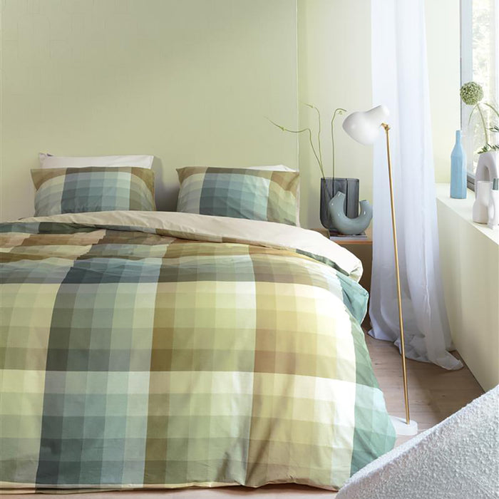 Beddinghouse Dorian Dekbedovertrek 240 x 200/220 cm - Grijsgroen