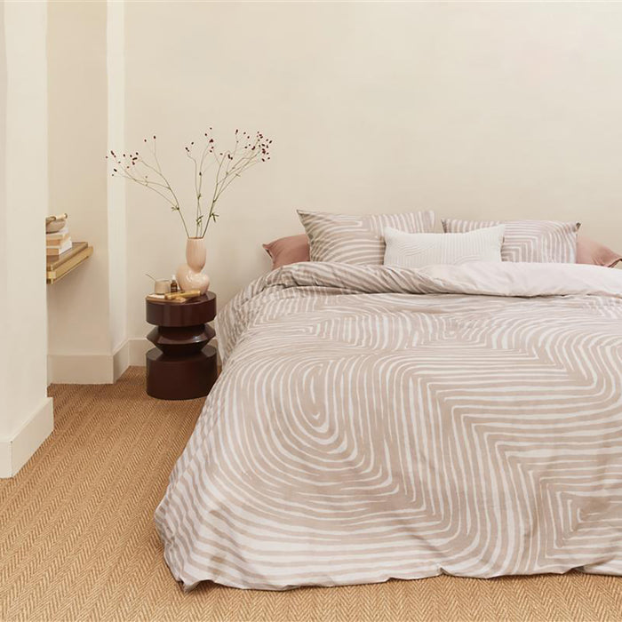 vtwonen Natural Pattern Dekbedovertrek 140 x 200/220 cm - Powder