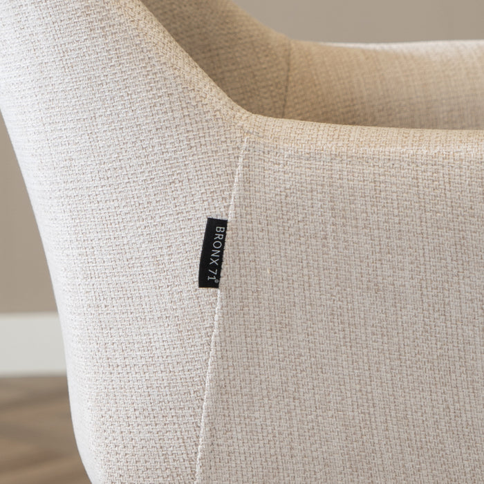 Bronx71 Scandinavische barkruk Niklas gerecyclede stof beige 78 cm