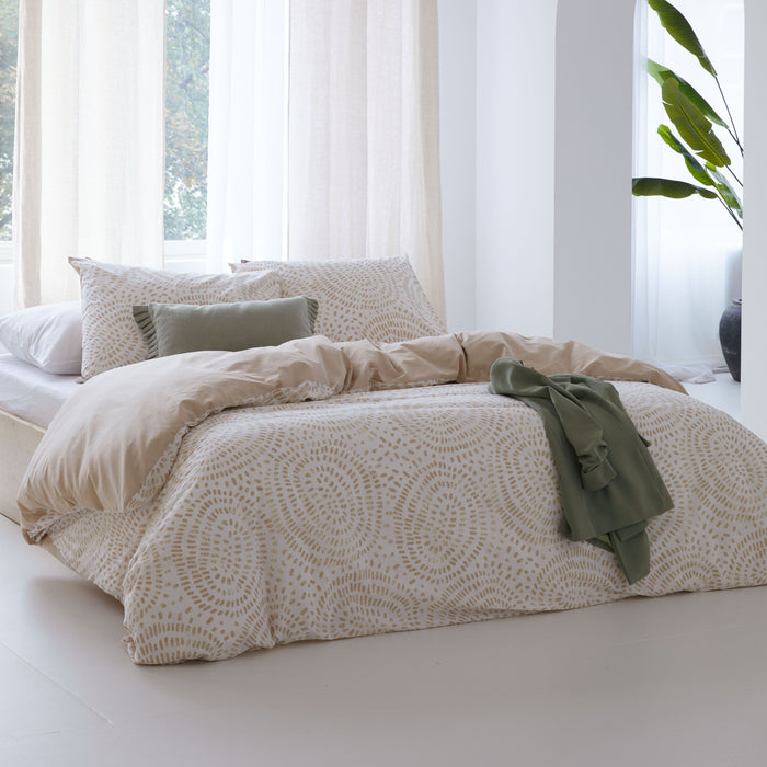 Walra Remade Crazy Crinkles Dekbedovertrek 240x220 - Zand