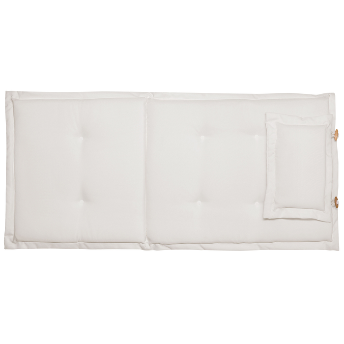 Beliani-AMANTEA-Tuinstoel set van 2-Donkerbruin|Off-white-Acaciahout