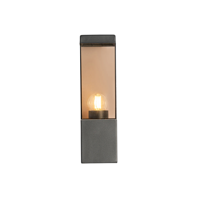 QAZQA Moderne buiten wandlamp donkergrijs met smoke - Malios
